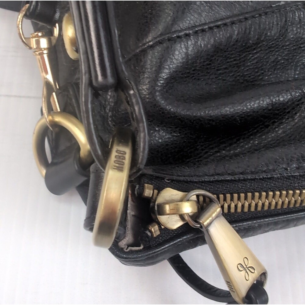 Hobo Liberty Black Leather Convertible Crossbody Shoulder Bag Purse - Picture 9 of 14